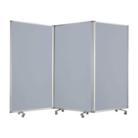 Palacedesigns 71 x 106 x 1 in. Metal & Fabric Heather Screen PA3094721